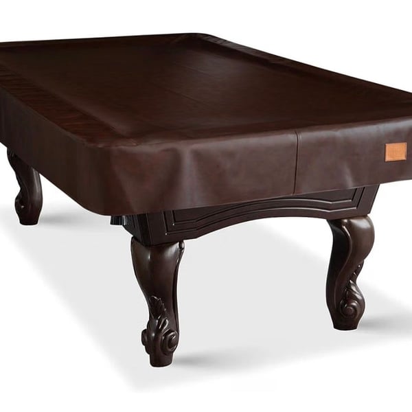 BEARCOVER Leatherette Billiard Pool Table Cover Size 7FT Chestnut Brown