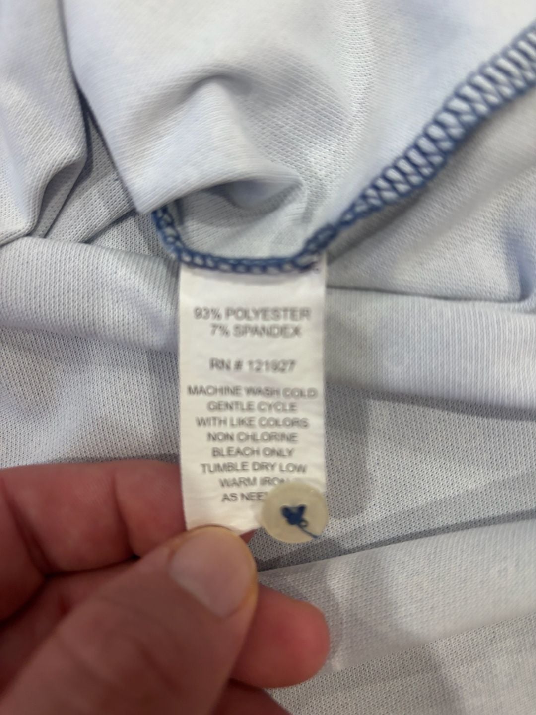Johnnie-O Performance Jersey Polo Size L Blue Dot Print Golf Shirt 6