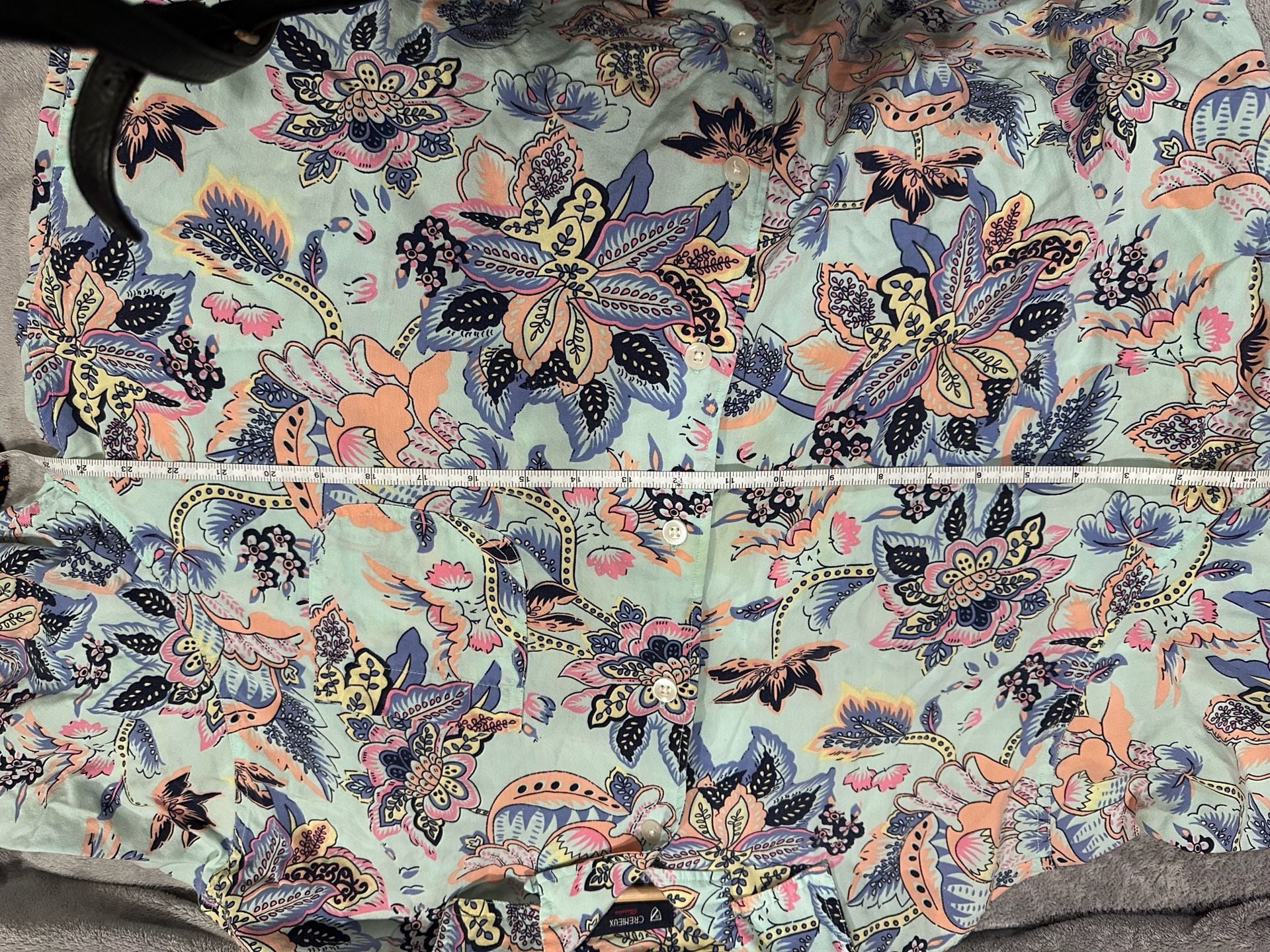 Cremieux Classics Short Sleeve Floral Shirt Size XL 7