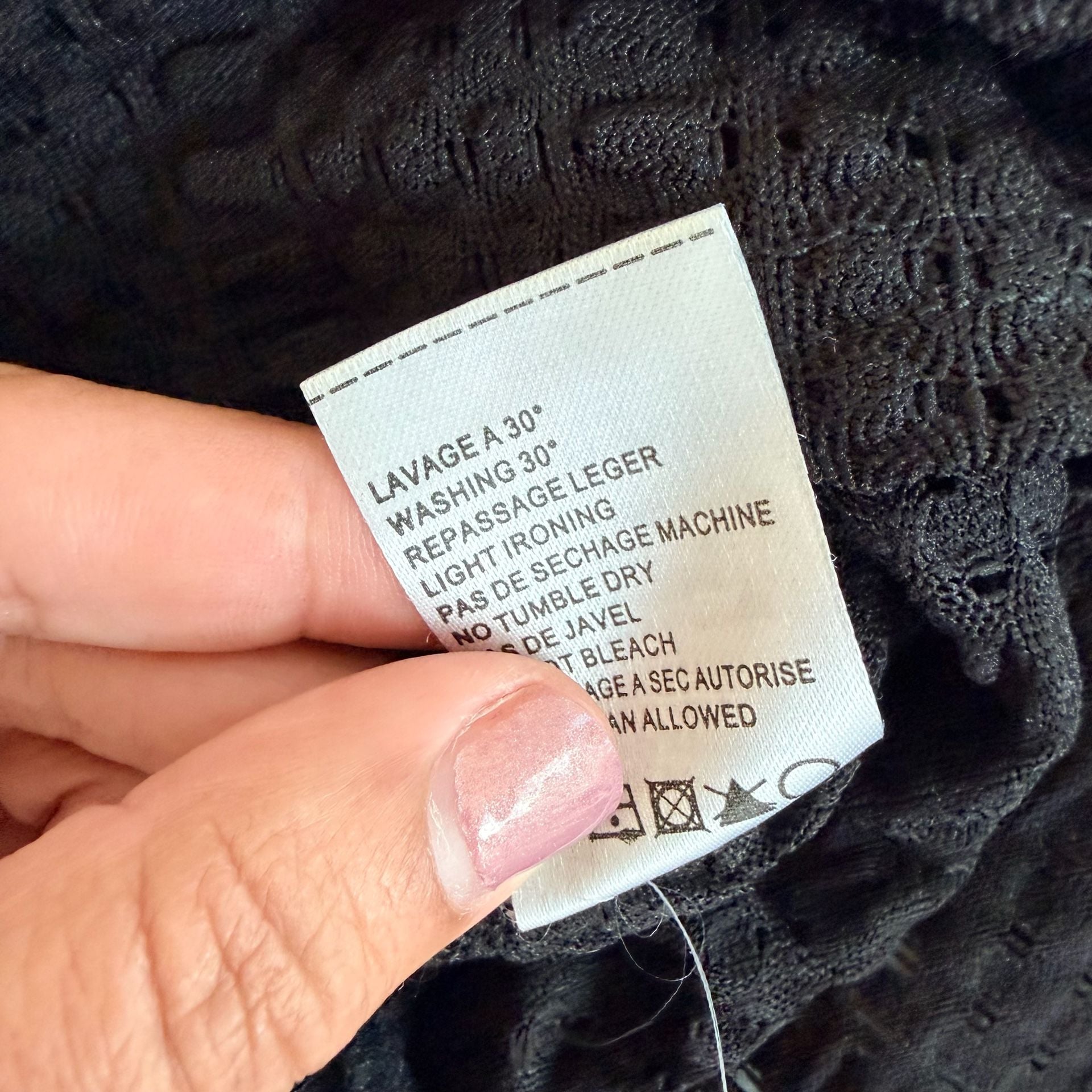 Holly Bracken Mockneck Ruffle Top Black Size S 4
