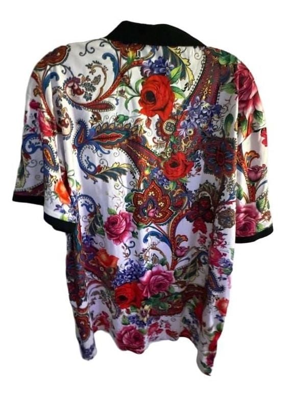 Barabas Polo Shirt Size 4XL Multi Floral Paisley NWOT 6