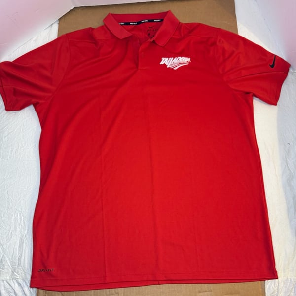 Nike Talladega Superspeedway Dri-Fit Red Polo Shirt Size XXL