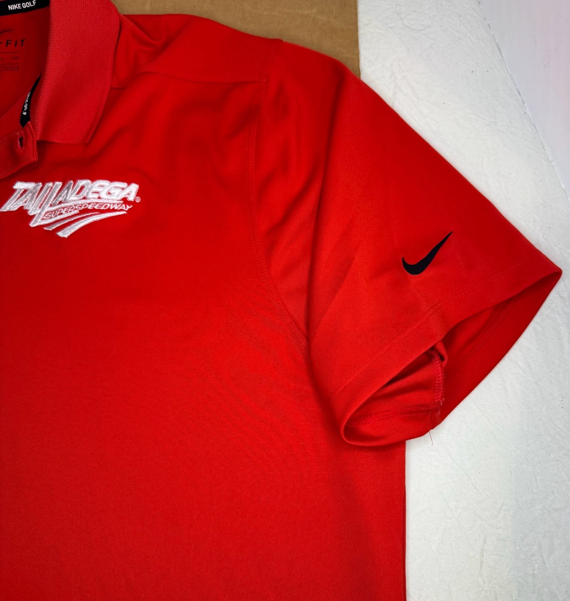 Nike Talladega Superspeedway Dri-Fit Red Polo Shirt Size XXL 7