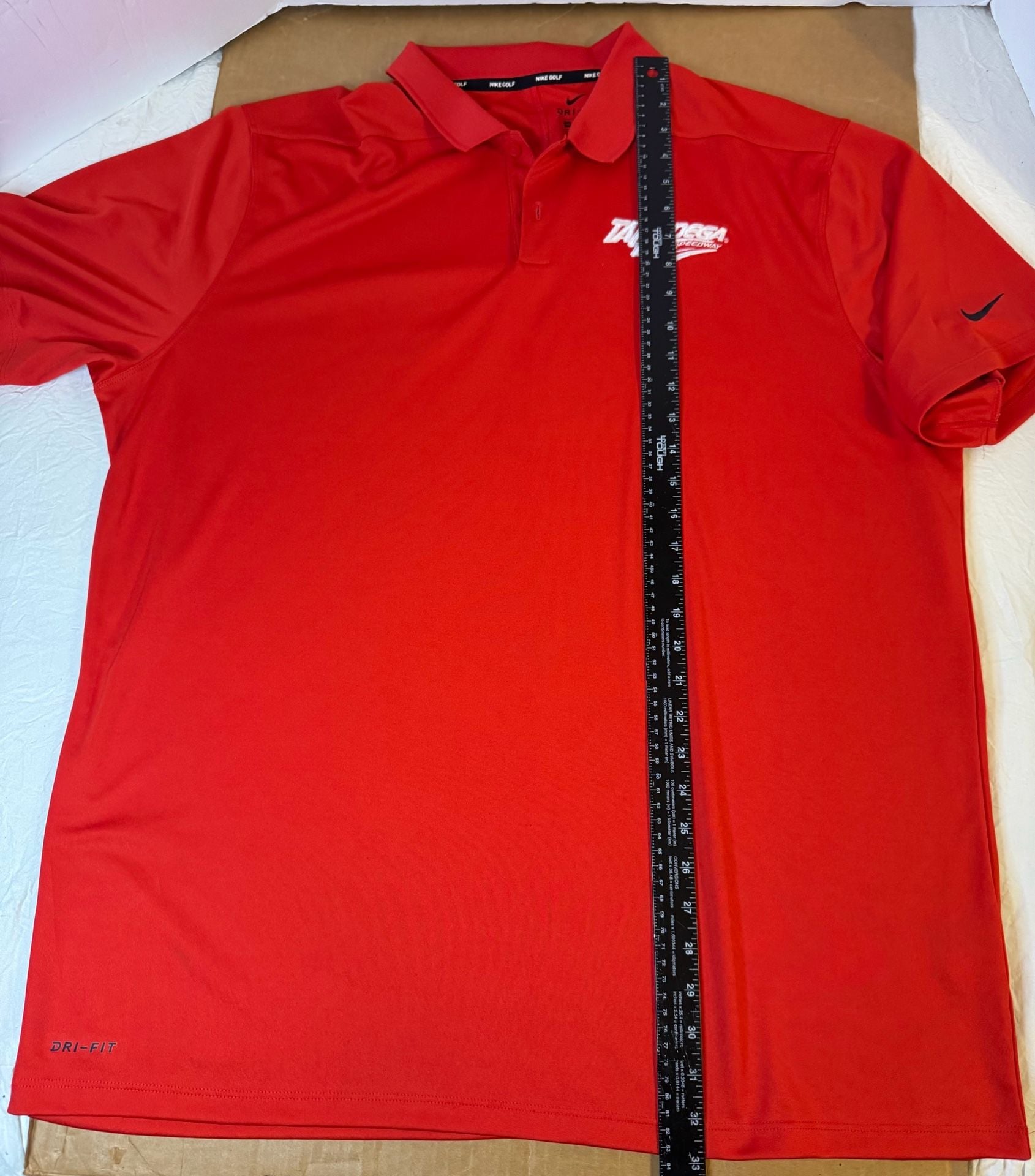 Nike Talladega Superspeedway Dri-Fit Red Polo Shirt Size XXL 8