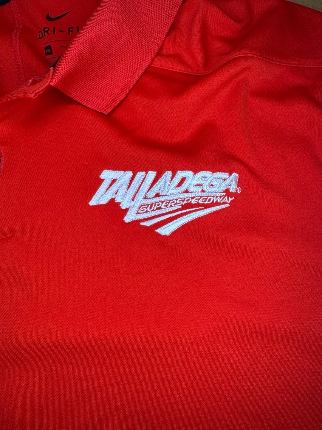 Nike Talladega Superspeedway Dri-Fit Red Polo Shirt Size XXL 10