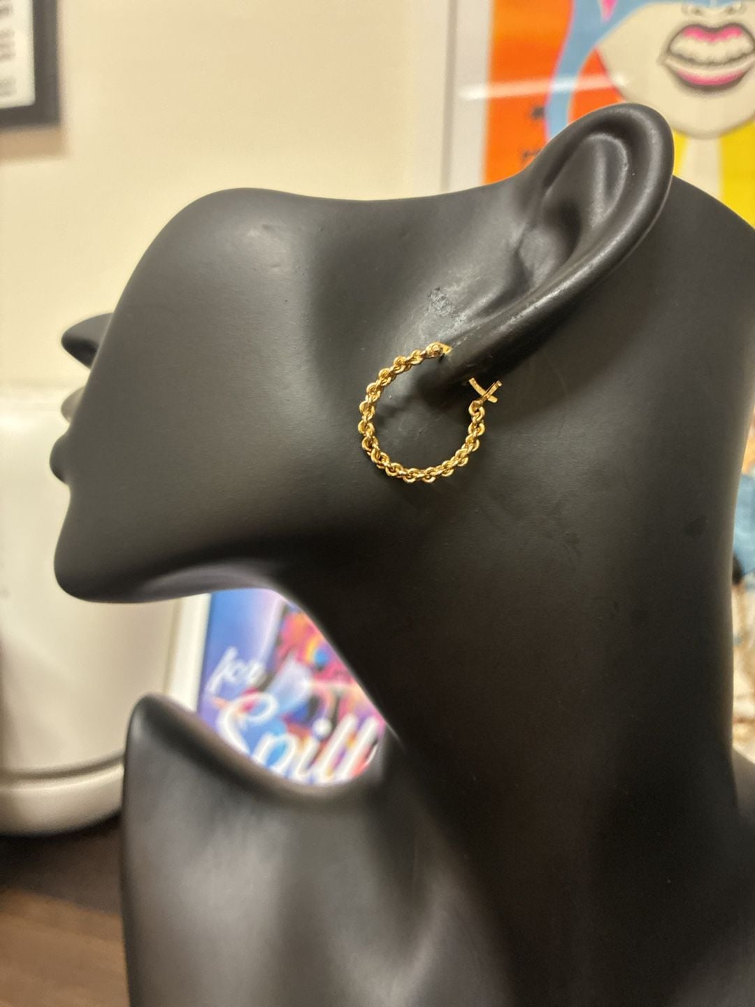 Vintage 90s 925 Sterling Silver Vermeil Gold Tone Rope Twist Hoop Earrings 3