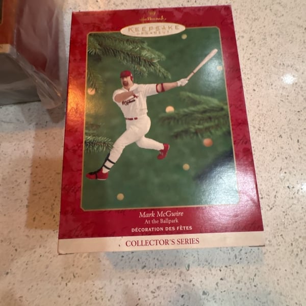 New Hallmark Keepsake Ornament Mark McGwire At the Ballpark 2000 Never been opened