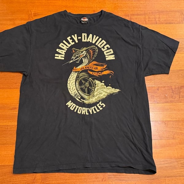 Harley-Davidson T-Shirt Size XL Gator Leesburg Florida Cobra Black