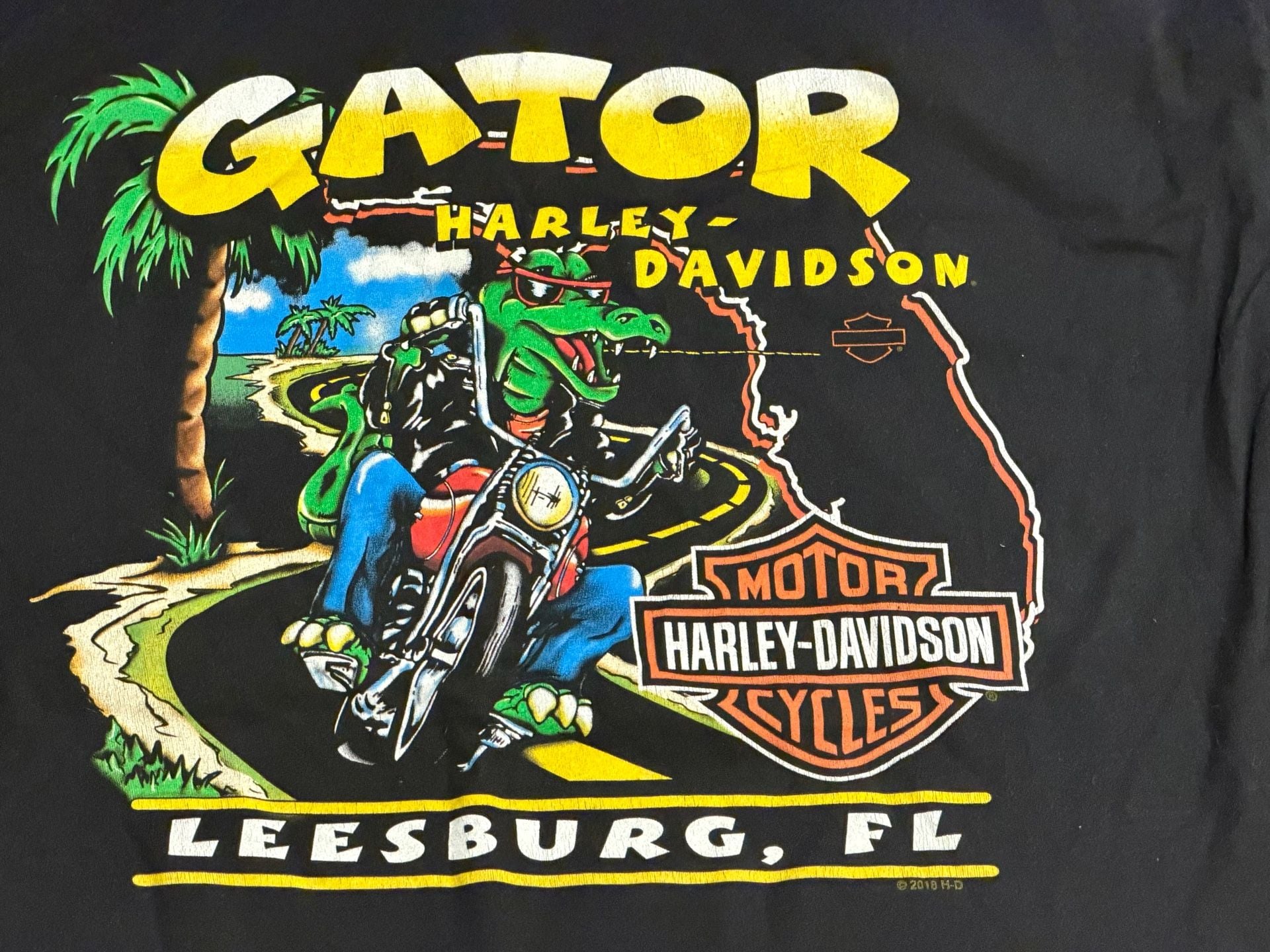 Harley-Davidson T-Shirt Size XL Gator Leesburg Florida Cobra Black 7