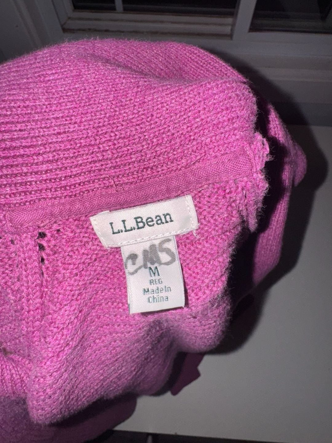L.L. Bean Cardigan Size M Purple Cotton Shawl 3