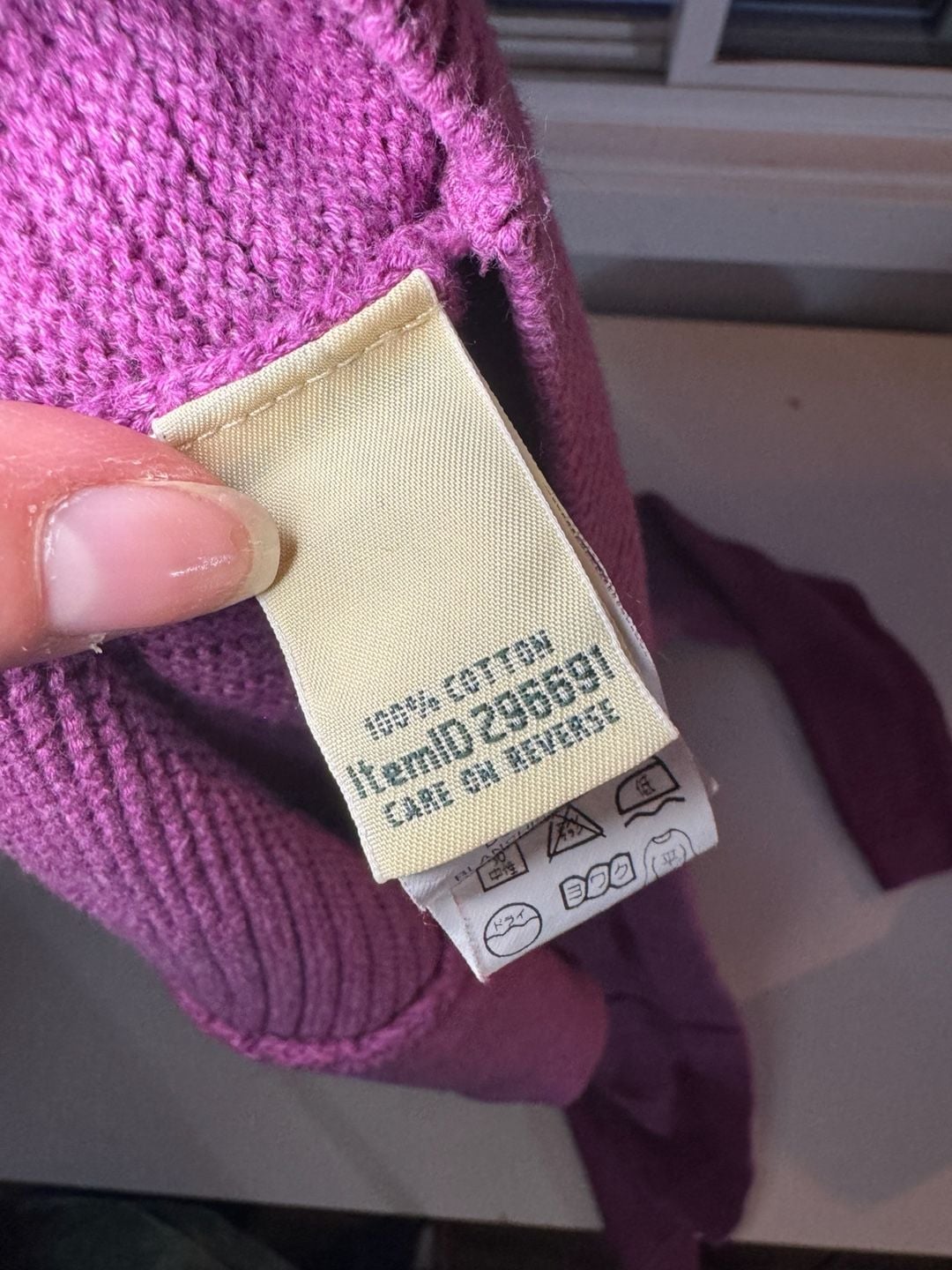 L.L. Bean Cardigan Size M Purple Cotton Shawl 6