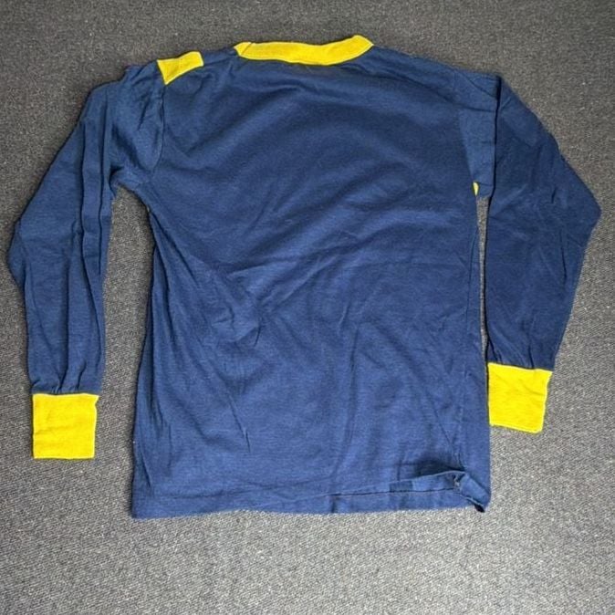 Abels Long Sleeve Shirt Size 14 Blue Yellow Vintage 5
