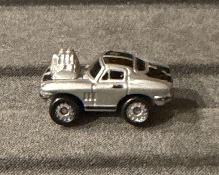 Galoob Micro Machines 1964 Chevy Corvette Sting Ray Silver Hot Rod 1