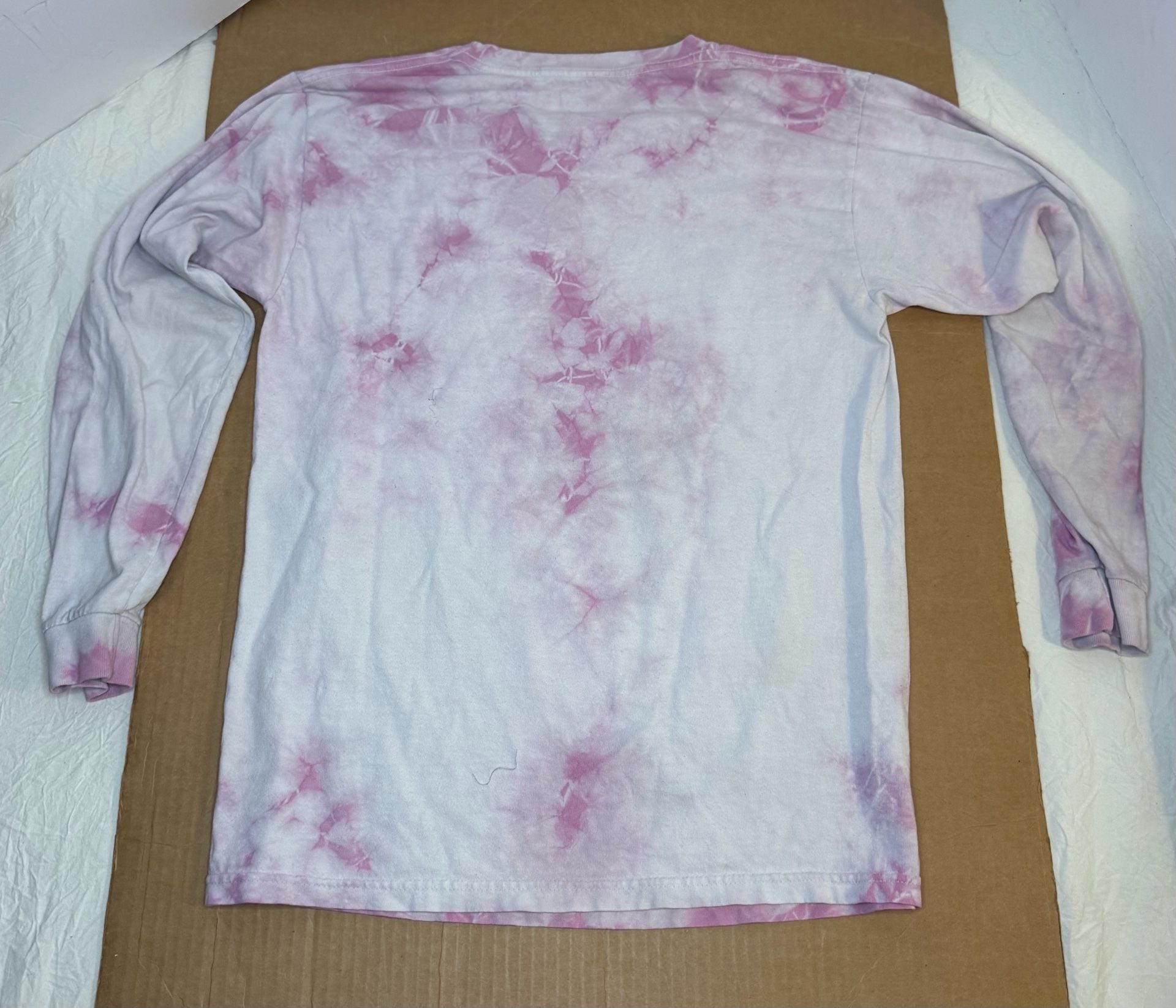 Selena Long Sleeve Tie Dye Graphic Tee Pink Size M 7