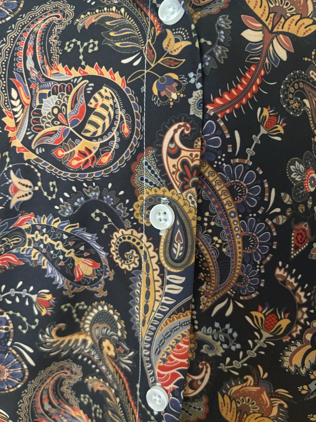 Unbranded Paisley Print Long Sleeve Button Down Shirt Size XL 3