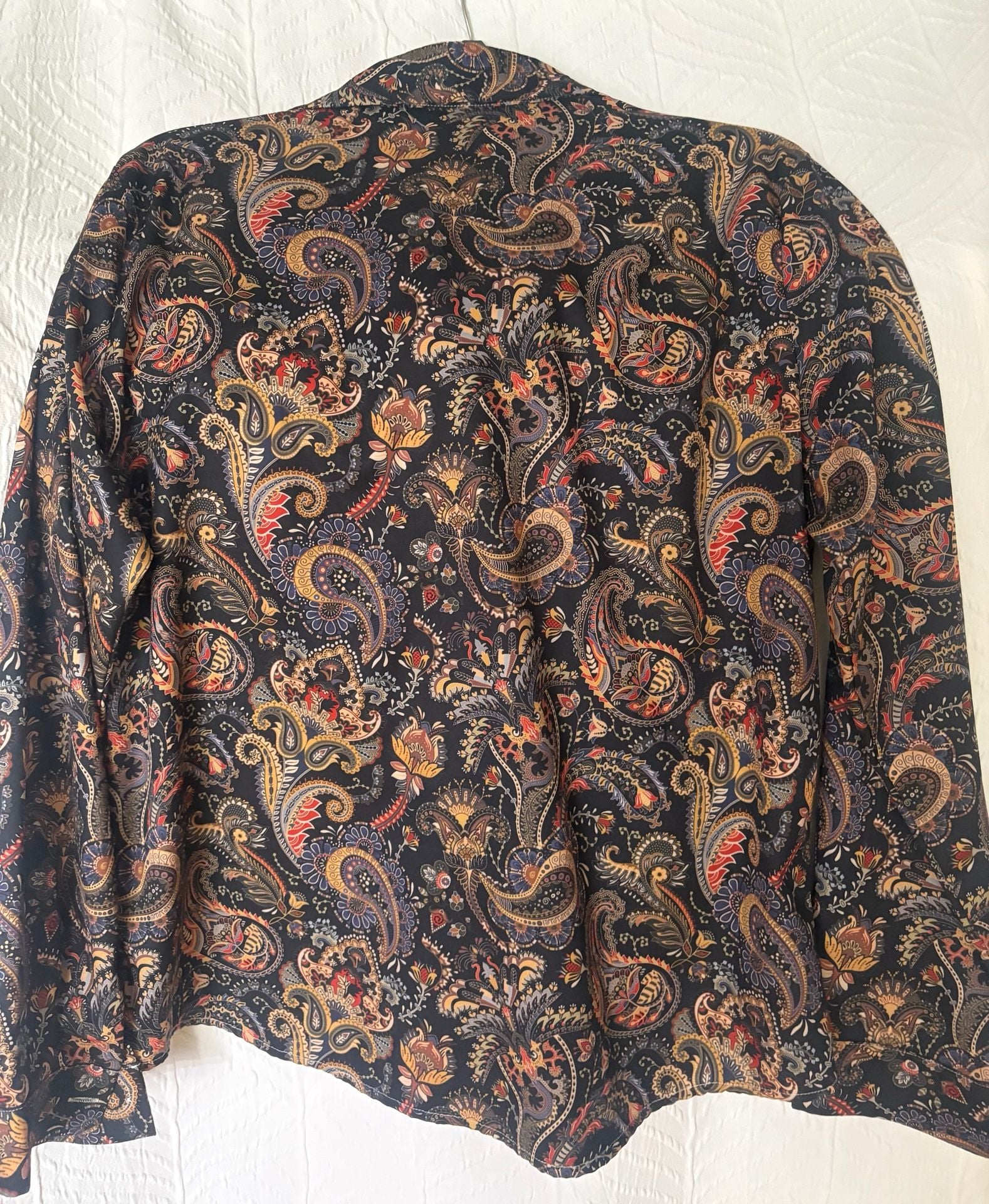 Unbranded Paisley Print Long Sleeve Button Down Shirt Size XL 5