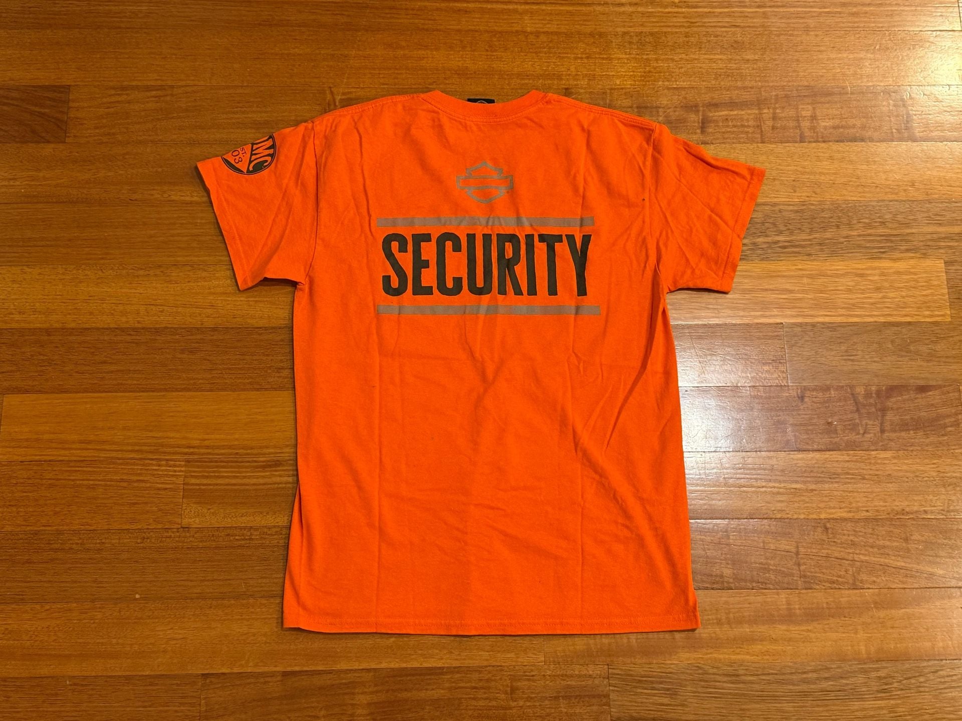 Harley-Davidson 115th Anniversary Security T-Shirt Size M Orange 7