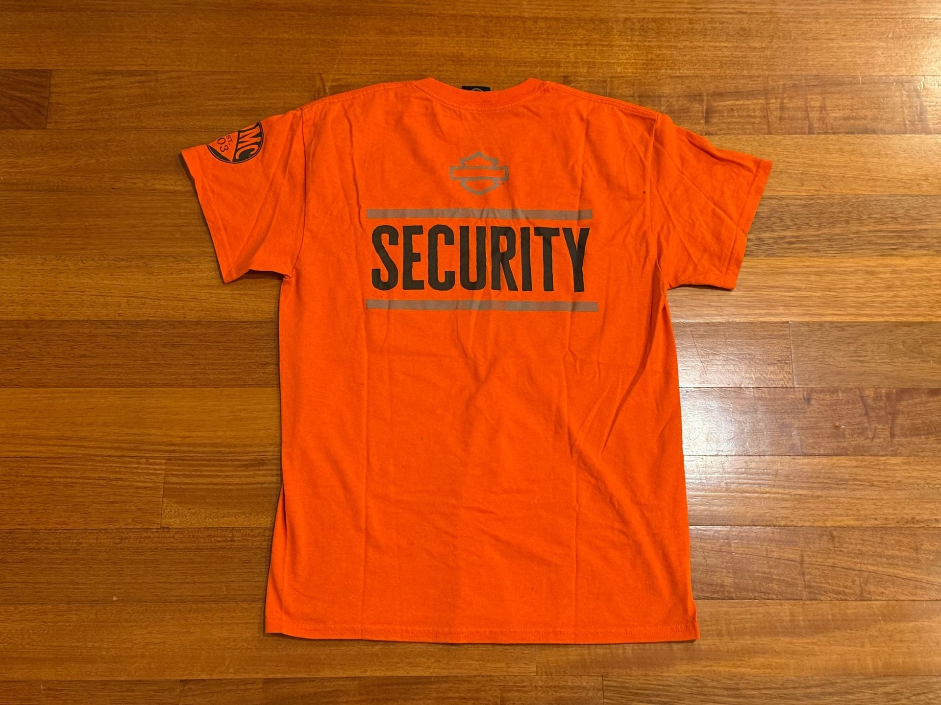 Harley-Davidson 115th Anniversary Security T-Shirt Size M Orange 8