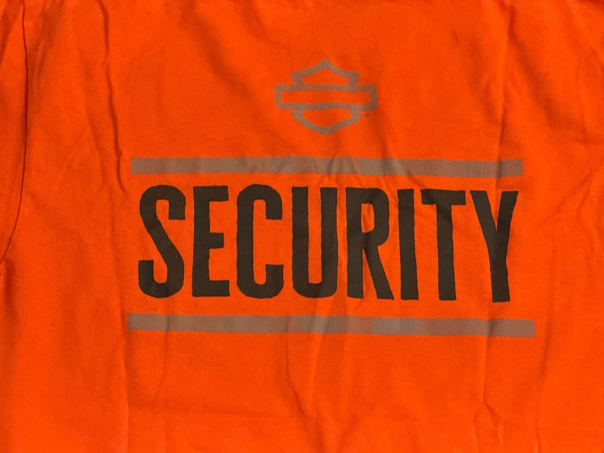 Harley-Davidson 115th Anniversary Security T-Shirt Size M Orange 9