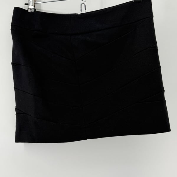 Express Size 0 Black Bandage Mini Skirt Y2K Bodycon Going Out