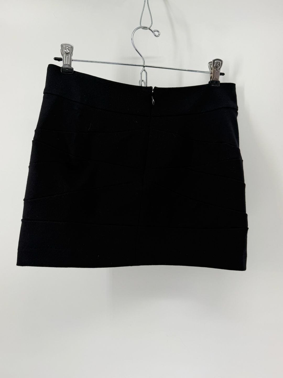 Express Size 0 Black Bandage Mini Skirt Y2K Bodycon Going Out 3