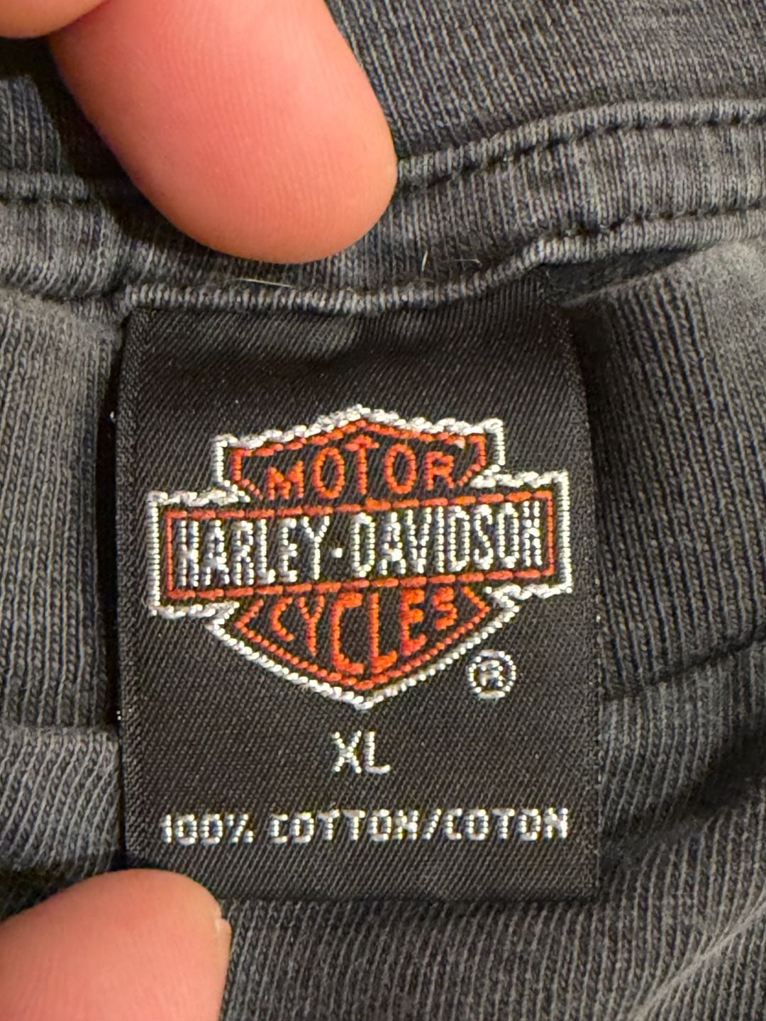 Harley-Davidson Long Sleeve Pocket T-Shirt Size XL Black Distressed 6