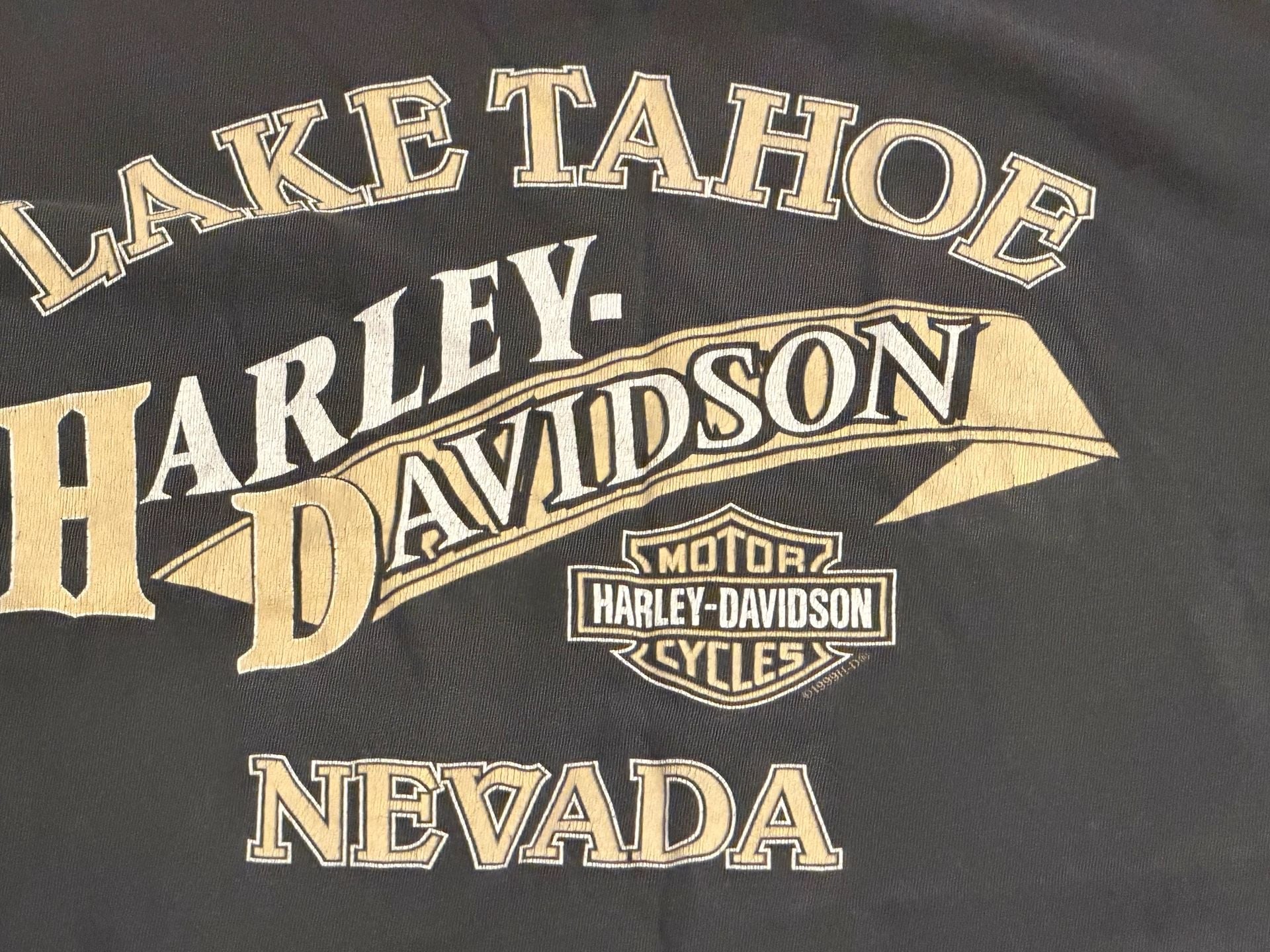 Harley-Davidson Long Sleeve Pocket T-Shirt Size XL Black Distressed 11