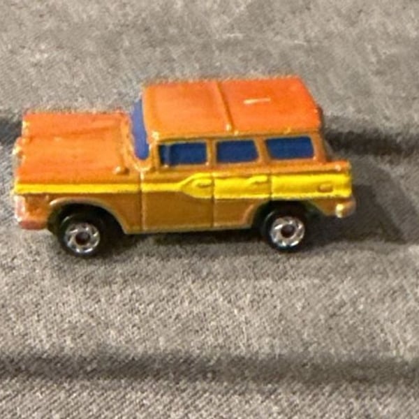 Micro Machines Edsel Pacer Bermuda Wagon Orange Yellow Diecast Toy