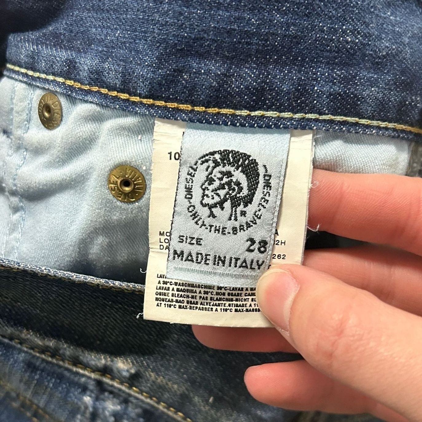 Diesel Rame L.32 Shorts Size 28 Blue Distressed Cuffed Denim 5