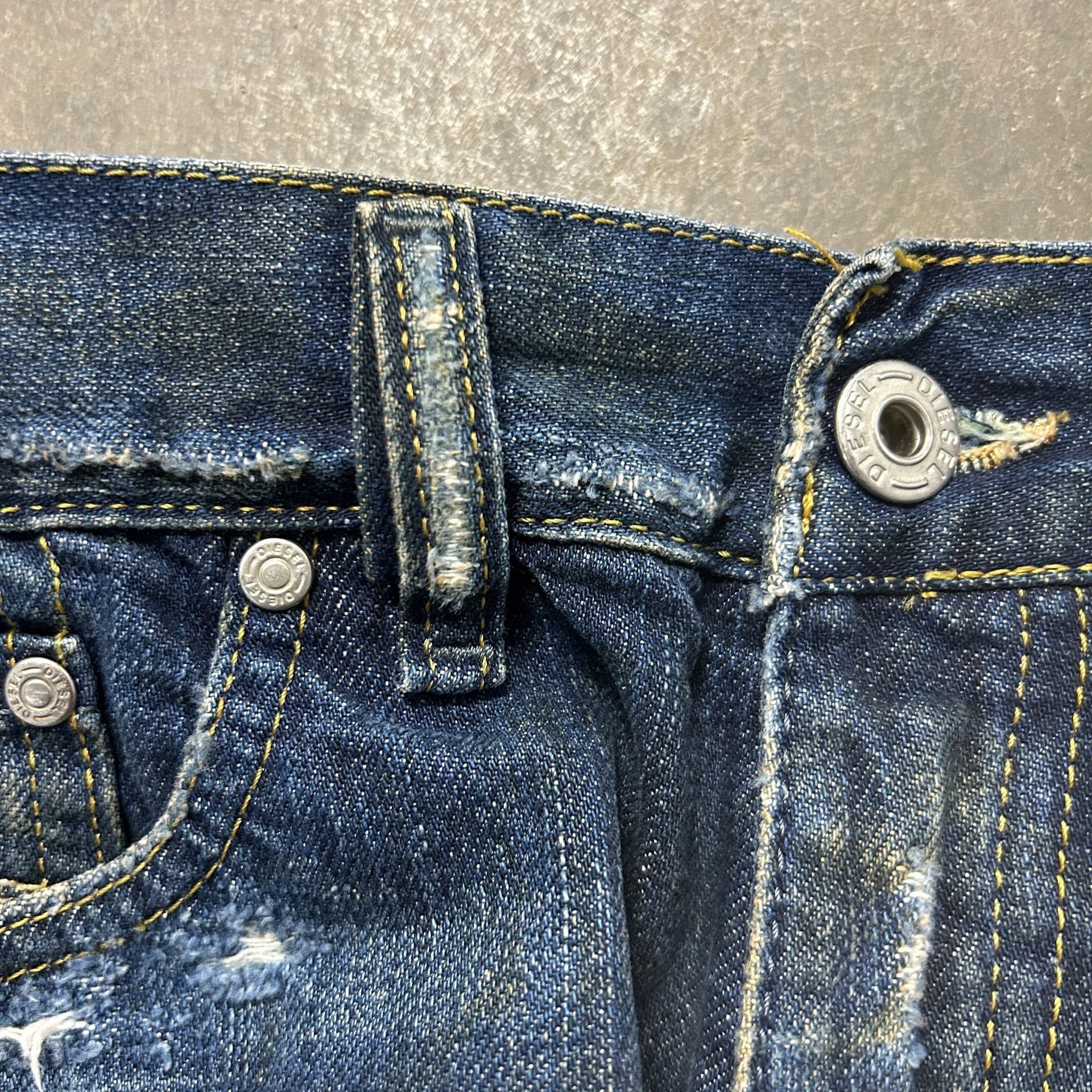 Diesel Rame L.32 Shorts Size 28 Blue Distressed Cuffed Denim 12