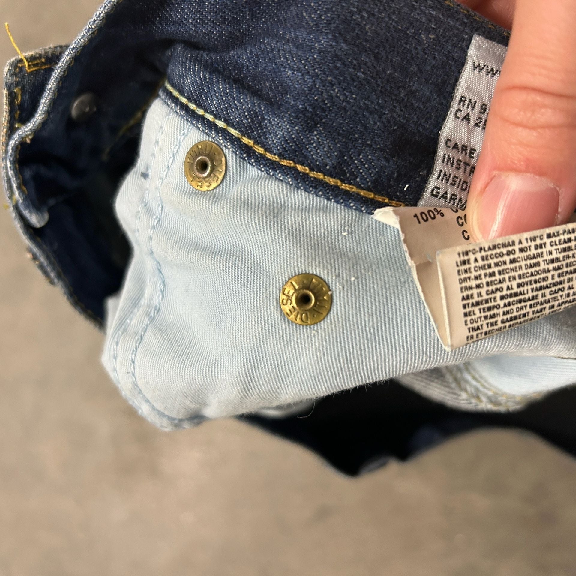 Diesel Rame L.32 Shorts Size 28 Blue Distressed Cuffed Denim 10