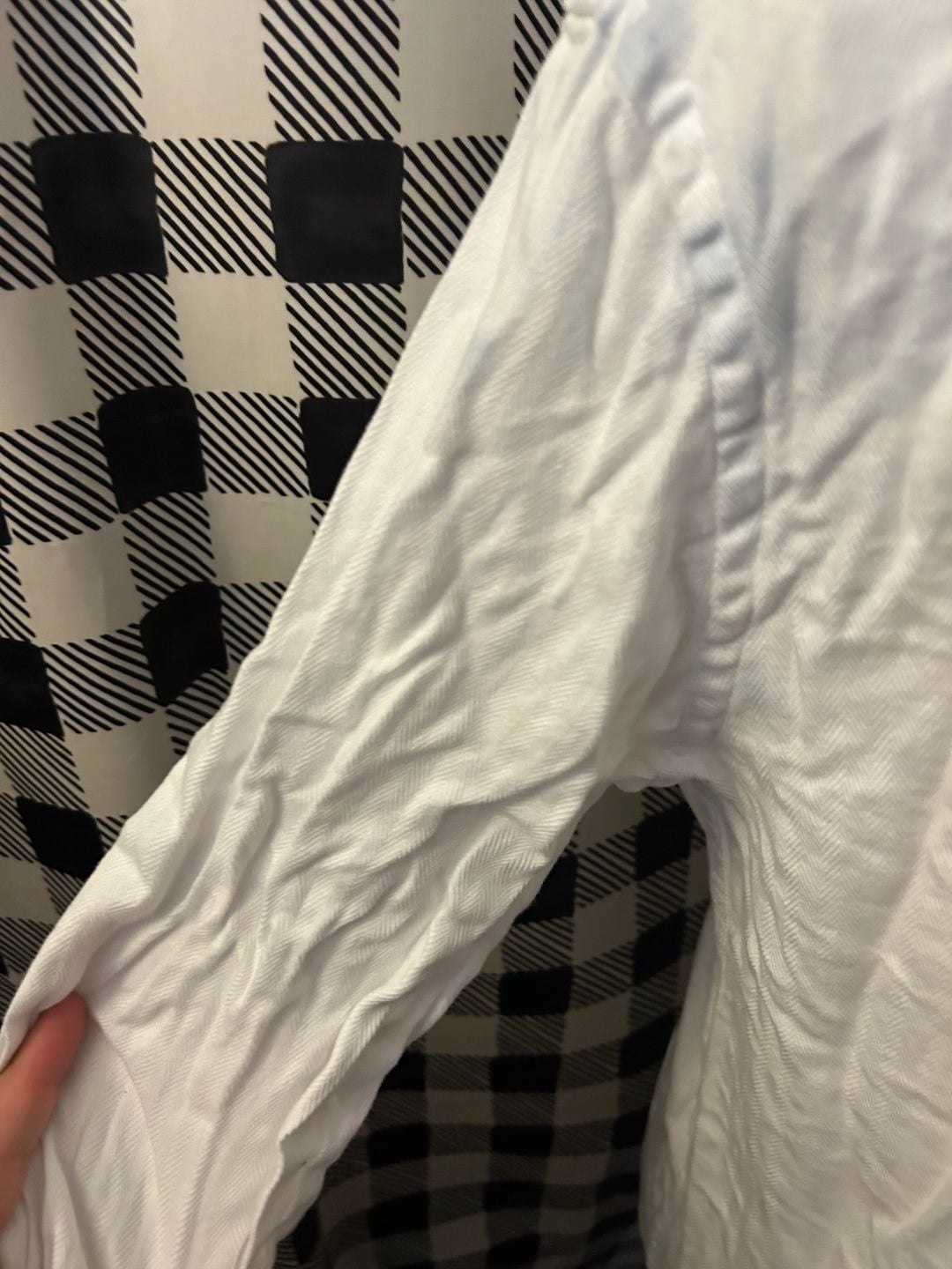 Michael Kors White Crinkle Cotton Long Sleeve Button Down Shirt 4