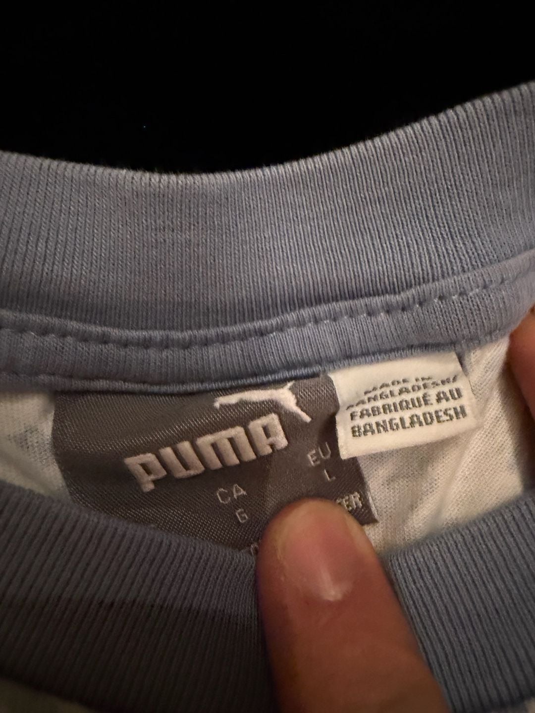 Puma AOP T-Shirt Size L Blue White Graphic Print 4