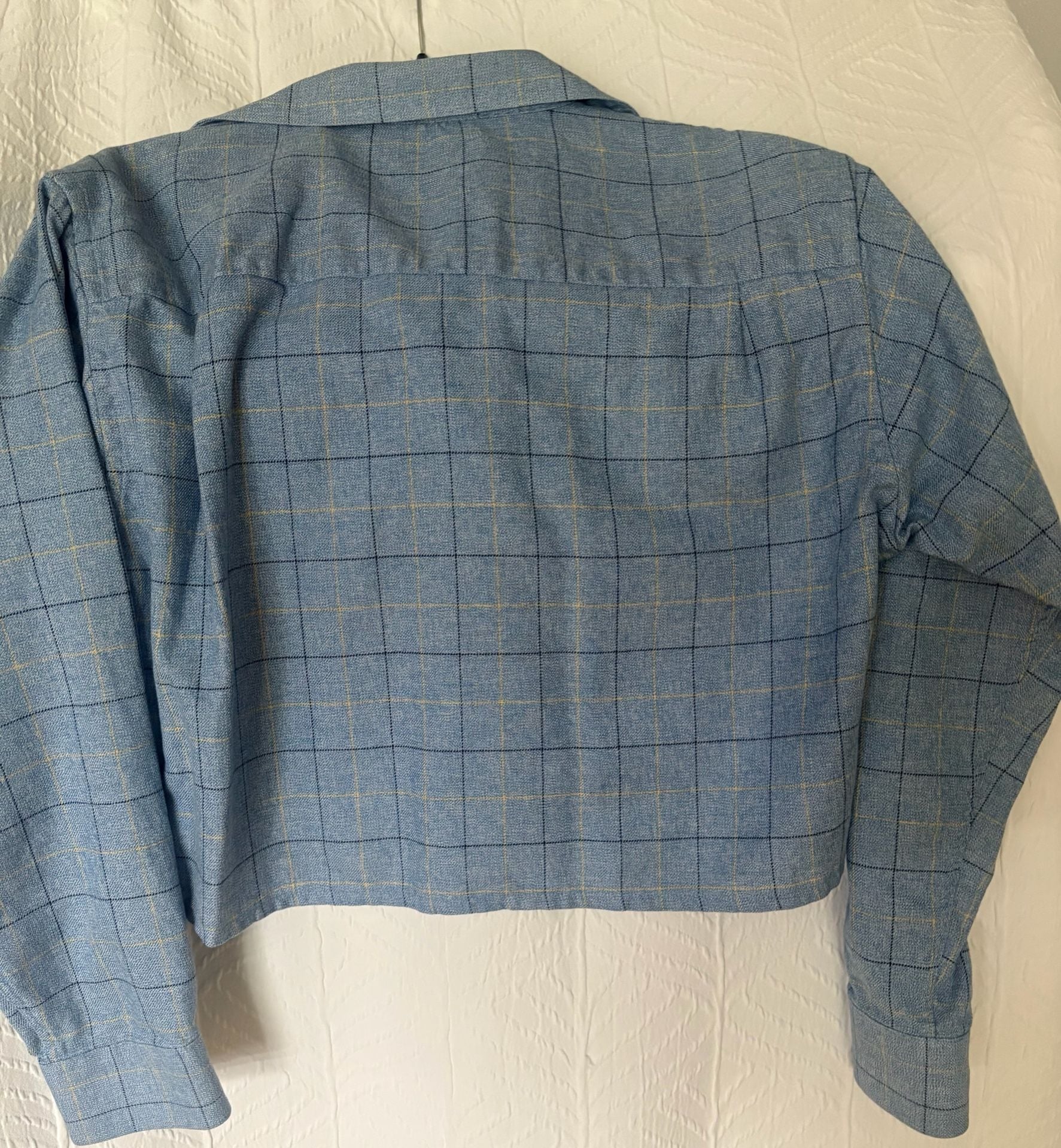Fubu Men's 2XL Vintage Blue Plaid Cotton Button Up Shirt Big Tall Y2K Streetwear 6