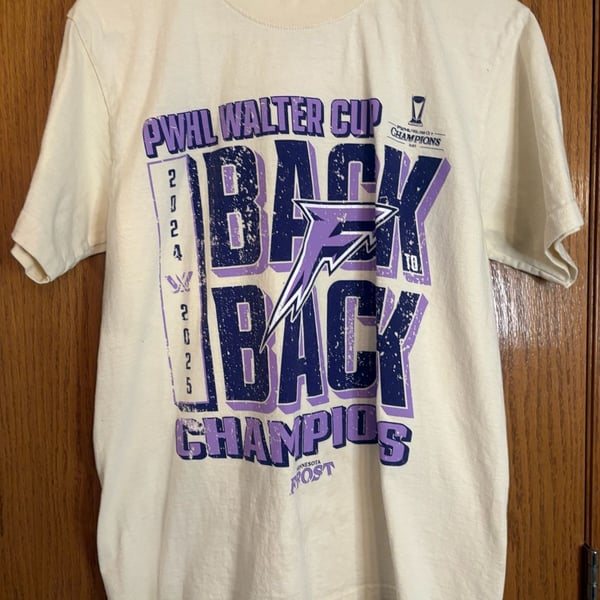Stadium Essentials Minnesota Frost PWHL Walter Cup Size M T-Shirt