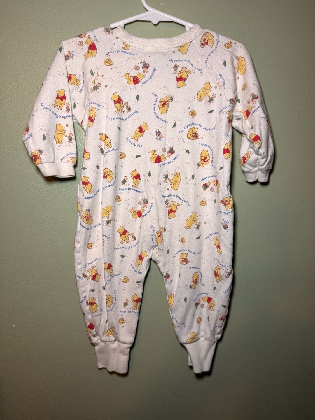 Vintage Disney Classic Pooh Winnie the Pooh Baby Sleeper 12-18M 3
