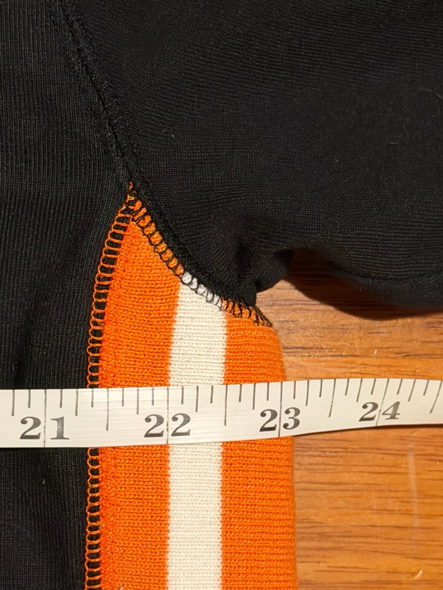 Harley-Davidson T-Shirt Black Orange H-D Logo Side Stripes 7