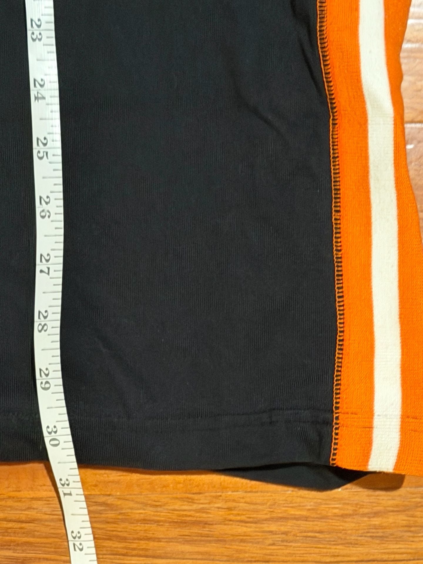 Harley-Davidson T-Shirt Black Orange H-D Logo Side Stripes 8