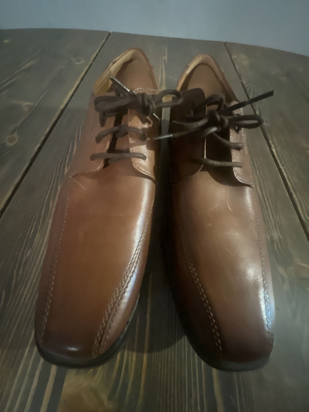 Clarks Tilden Walk Oxford Brown Leather 9 1/2 M Shoes 2