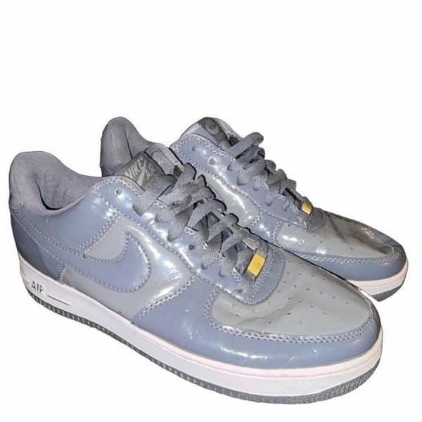 Nike Air Force 1 '07 LV8 Grey Patent Leather Sneakers