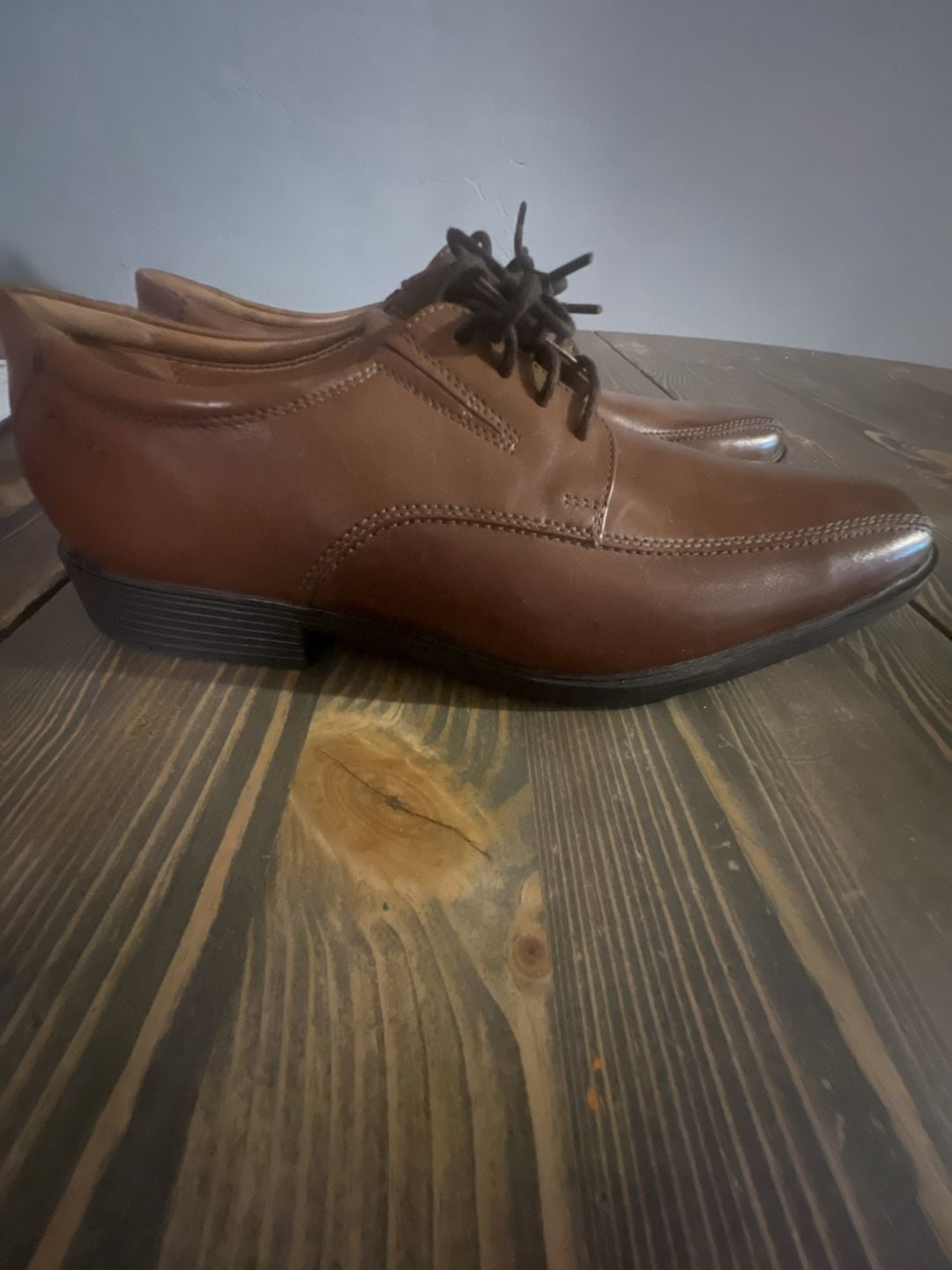 Clarks Tilden Walk Oxford Brown Leather 9 1/2 M Shoes 6