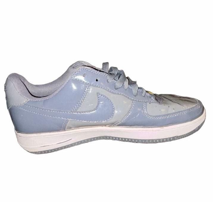 Nike Air Force 1 '07 LV8 Grey Patent Leather Sneakers 8