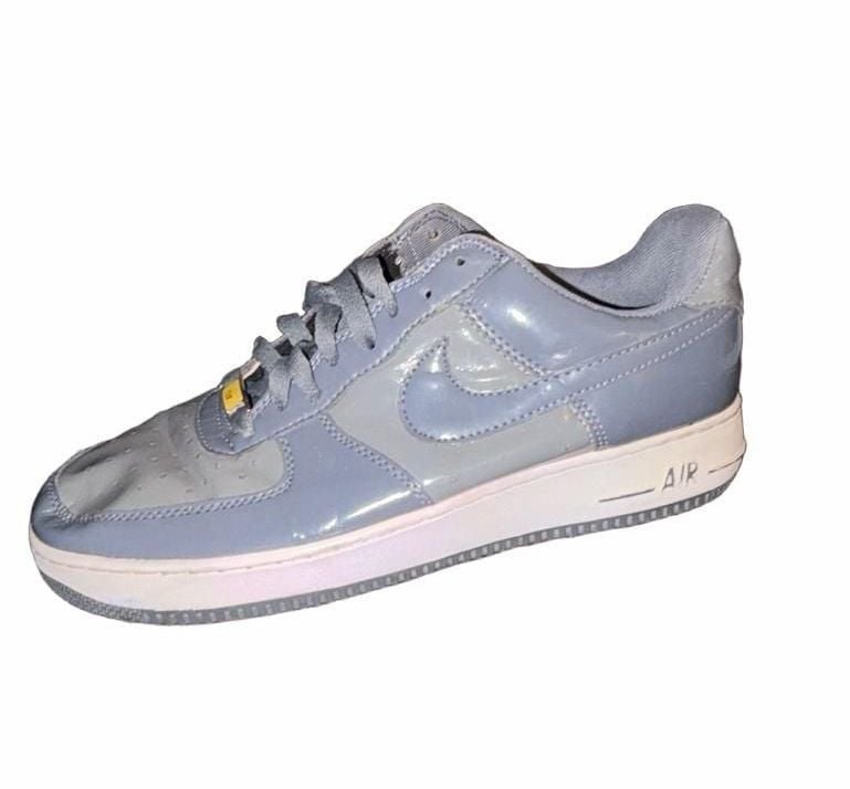 Nike Air Force 1 '07 LV8 Grey Patent Leather Sneakers 9