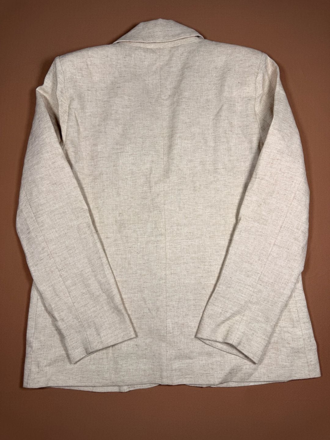 Abercrombie & Fitch Blazer Size S Beige Linen Blend Jacket 4