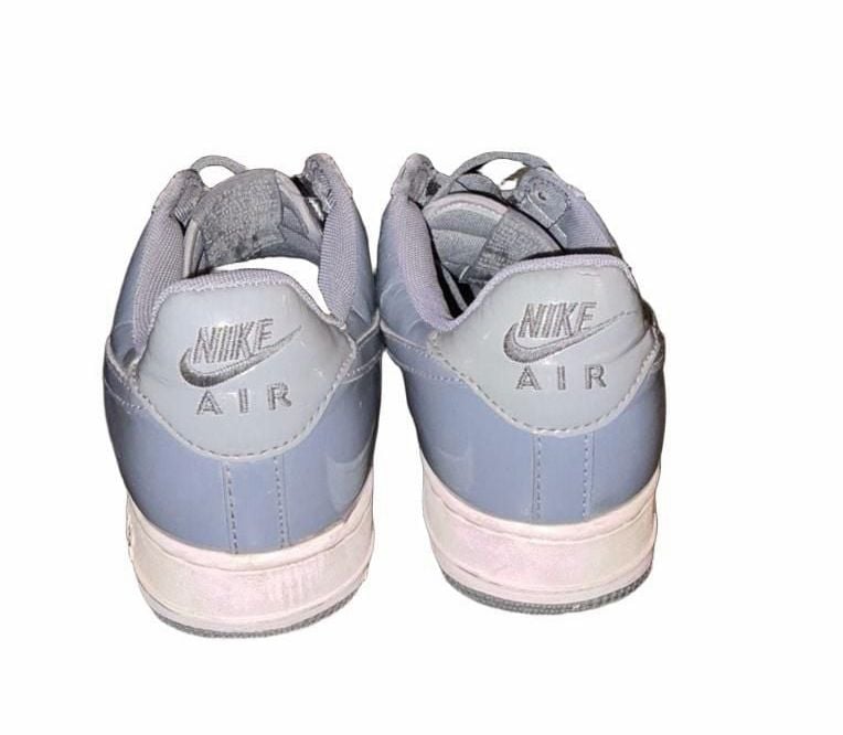 Nike Air Force 1 '07 LV8 Grey Patent Leather Sneakers 11