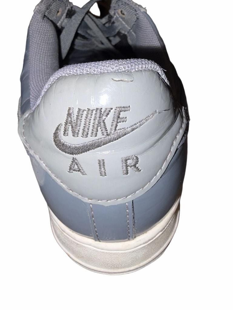 Nike Air Force 1 '07 LV8 Grey Patent Leather Sneakers 14
