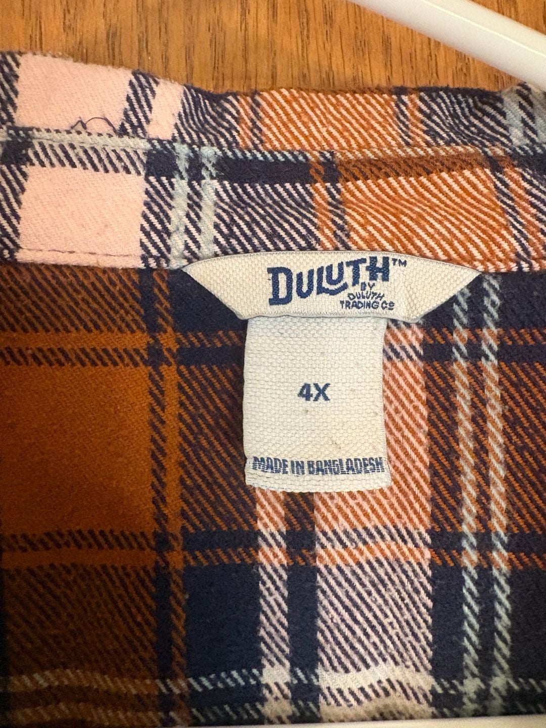 Duluth Trading Co Folklore Flannel Shirt Size 4X Brown Plaid Long Sle 4