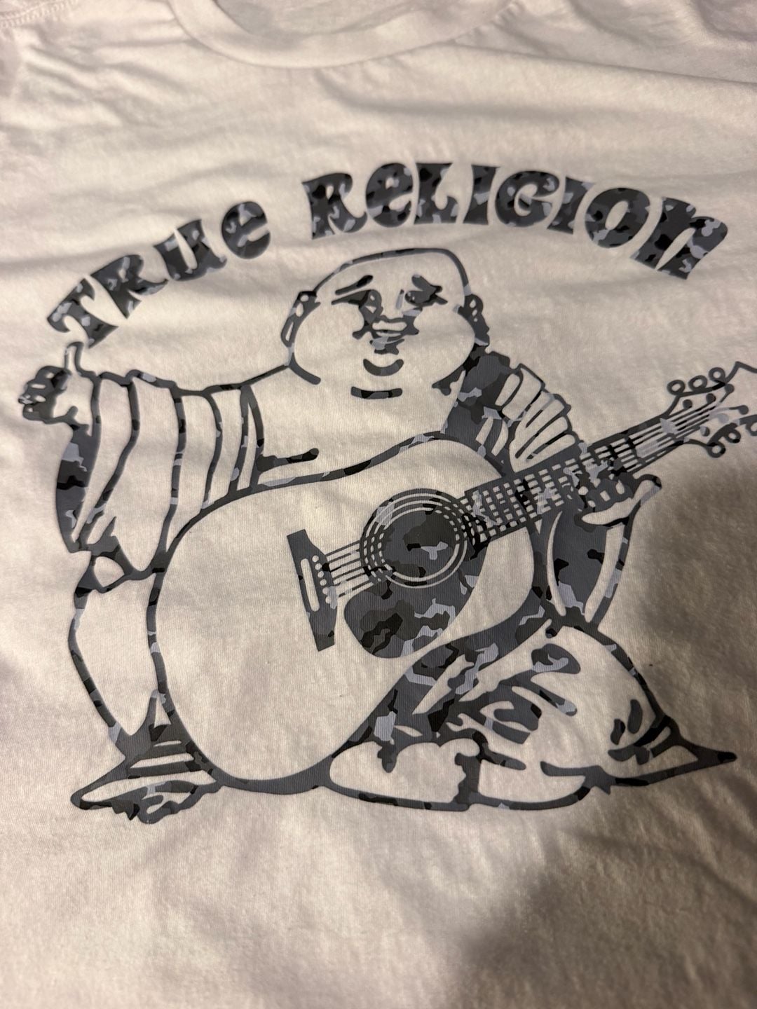 True Religion Buddha Tee Size Large White Graphic T-Shirt 3