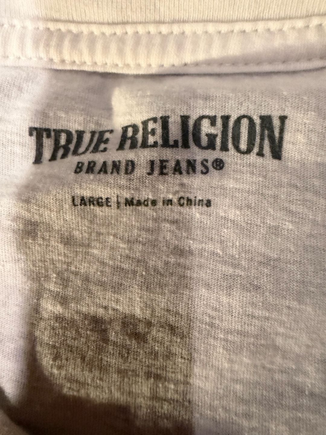 True Religion Buddha Tee Size Large White Graphic T-Shirt 4