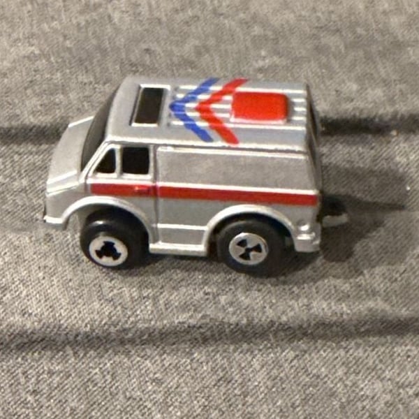 Galoob Micro Machines 1970s Van Ambulance Silver Diecast Toy